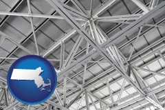 massachusetts map icon and a prefabricated ceiling