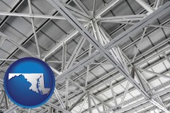 maryland map icon and a prefabricated ceiling