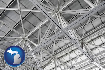 a prefabricated ceiling - with Michigan icon